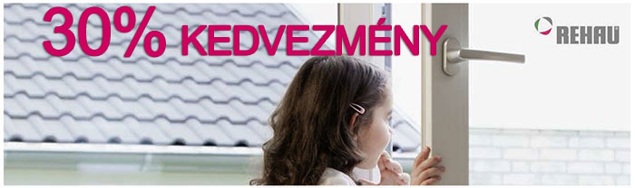30% kedvezmény ablakcserére